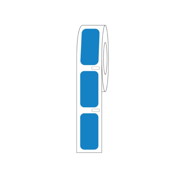 Direct Thermal Cryo Label 27x13mm for Cryogenic Vials Blue Roll Form